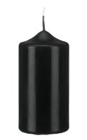 Stumpenkerzen Schwarz 100 x Ø 40 mm, 12 Stück