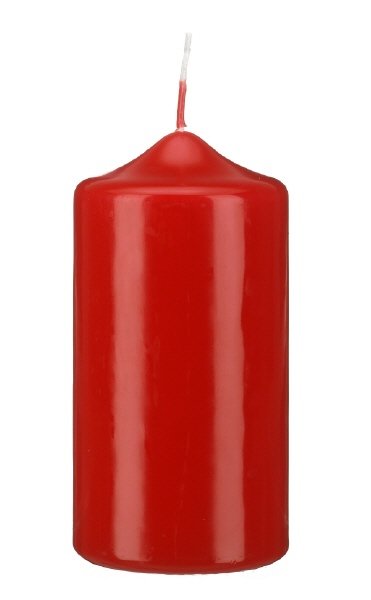 Stumpenkerzen Rot 80 x Ø 40 mm, 12 Stück