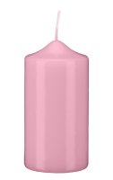 Stumpenkerzen Rosa 80 x Ø 40 mm, 12 Stück