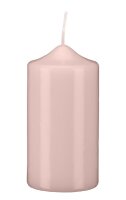 Stumpenkerzen Taupe Rosa 80 x Ø 40 mm, 12 Stück