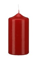 Stumpenkerzen Weihnachtsrot 80 x Ø 40 mm, 12...