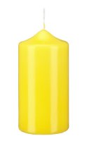 Stumpenkerzen Citron Gelb 60 x Ø 40 mm, 12 Stück