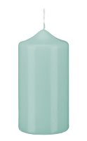 Stumpenkerzen Türkis 60 x Ø 40 mm, 12 Stück