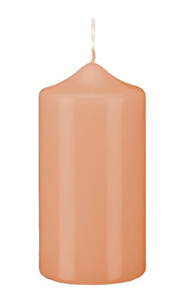 Stumpenkerzen Lachs 60 x Ø 40 mm, 12 Stück