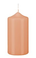 Stumpenkerzen Lachs 60 x Ø 40 mm, 12 Stück
