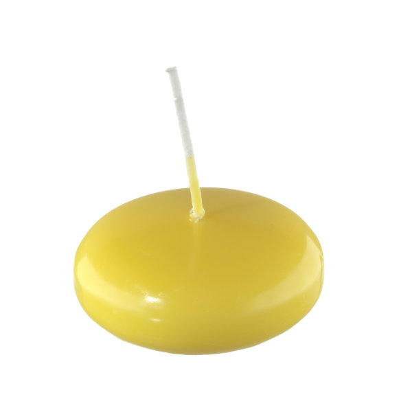 Schwimmkerzen Zitrone 26 x Ø 42 mm, 8 Stück
