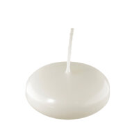 Schwimmkerzen Elfenbein 40 x Ø 80 mm, 8 Stück