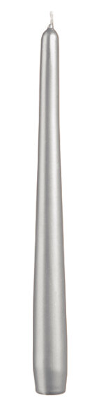 Konische Spitzkerzen Silber 240 x Ø 23 mm, 12 Stück