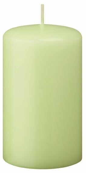 Stumpenkerzen (Flachkopf) Kiwi Hellgrün 150 x Ø 40 mm, 16 Stück