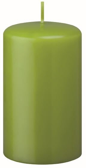 Stumpenkerzen (Flachkopf) Limonegrün 150 x Ø 40 mm, 16 Stück