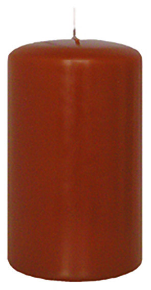 Stumpenkerzen (Flachkopf) Haselnuss 60 x Ø 60 mm, 16 Stück