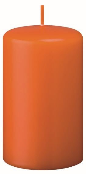 Stumpenkerzen (Flachkopf) Karotte Dunkel-Orange 80 x Ø 60 mm, 16 Stück