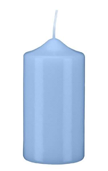 Stumpenkerzen Blue Bell Hellblau 60 x Ø 40 mm, 12 Stück