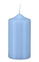 Stumpenkerzen Blue Bell Hellblau 60 x Ø 40 mm, 12...