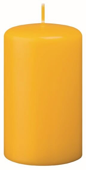 Stumpenkerzen (Flachkopf) Goldgelb 100 x Ø 80 mm, 8 Stück