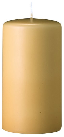 Stumpenkerzen (Flachkopf) Beige