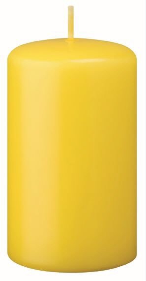 Stumpenkerzen (Flachkopf) Zitrone Gelb