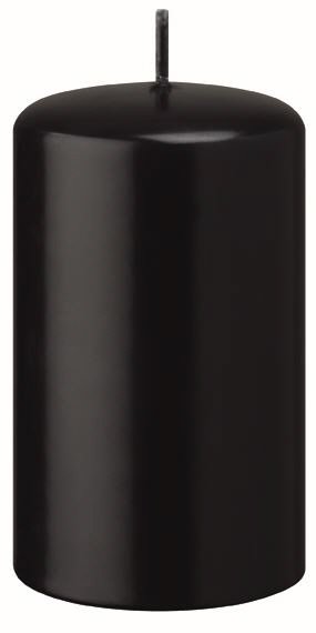 Stumpenkerzen (Flachkopf) Schwarz