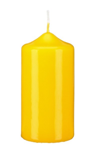 Stumpenkerzen Goldgelb
