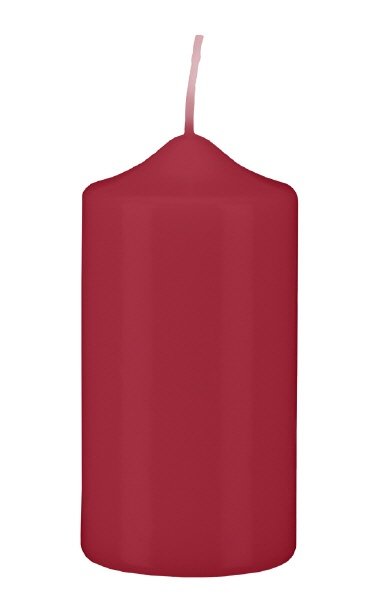 Stumpenkerzen Burgund Rotbraun