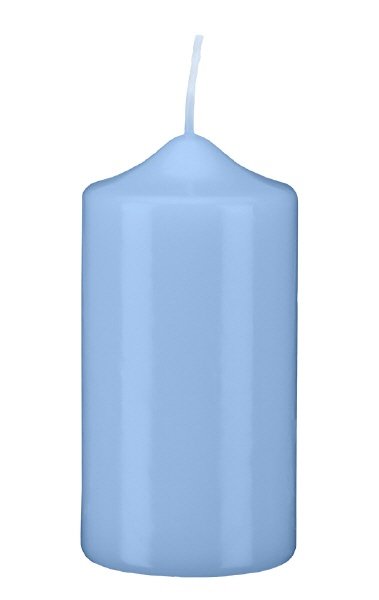 Stumpenkerzen Blue Bell Hellblau