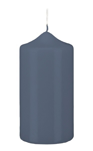 Stumpenkerzen Pacific Blau Grau