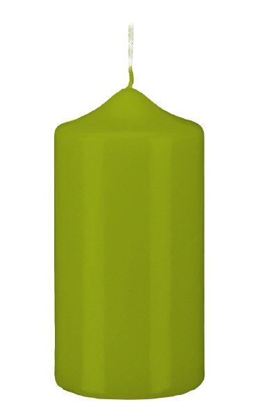 Stumpenkerzen Limonegrün