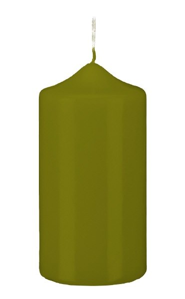 Stumpenkerzen Scottish Grün