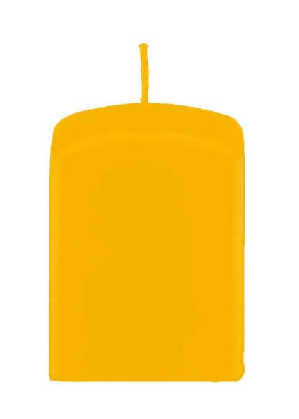 Quaderkerzen Goldgelb