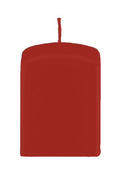 Quaderkerzen Weihnachtsrot Erdbeere