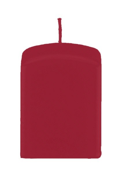 Quaderkerzen Burgund Rotbraun