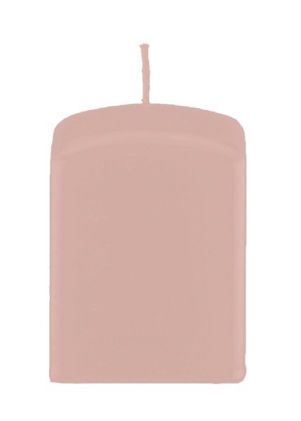 Quaderkerzen Taupe Rose