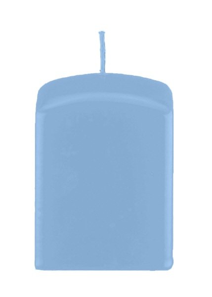 Quaderkerzen Blue Bell Hellblau