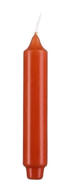 Stabkerzen mit Zapfenfuß Karotte Dunkel-Orange