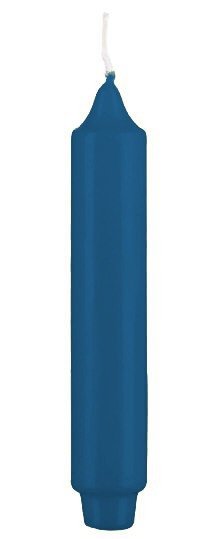 Stabkerzen mit Zapfenfuß Petrol Blau