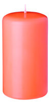 Stumpenkerzen (Flachkopf) Lachs 80 x Ø 40 mm, 24...