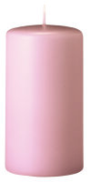 Stumpenkerzen (Flachkopf) Taupe Rose 80 x Ø 40 mm,...