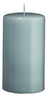 Stumpenkerzen (Flachkopf) Silbergrau 80 x Ø 40 mm,...