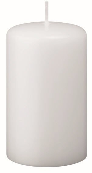 Stumpenkerzen (Flachkopf) Weiß 100 x Ø 40 mm, 16 Stück