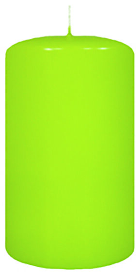 Stumpenkerzen (Flachkopf) Lime Grün 100 x Ø 40 mm, 16 Stück