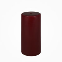 Moderne Flachkopf Stumpenkerzen Bordeaux
