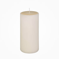 Moderne Flachkopf Stumpenkerzen Creme