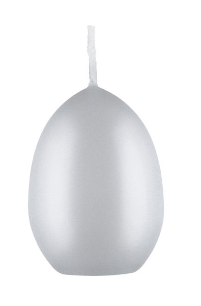 Eierkerzen Metallic Silber