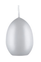 Eierkerzen Metallic Silber