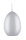 Eierkerzen Metallic Silber