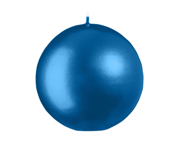 Kugelkerzen Royalblau Matt mit Metalleffekt