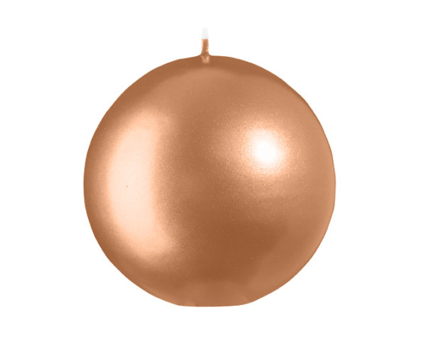 Kugelkerzen Caramel Matt mit Metalleffekt