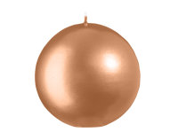 Kugelkerzen Caramel Matt mit Metalleffekt