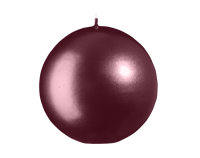 Kugelkerzen Burgundy Matt mit Metalleffekt