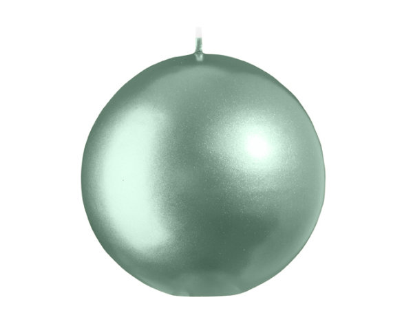 Kugelkerzen Candy Green Matt mit Metalleffekt